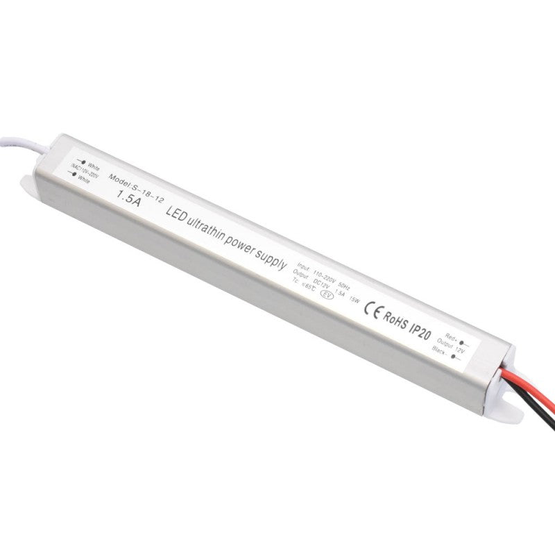 Power Supply, Ultra Slim, Indoor, 12V, 15W, 1.5A