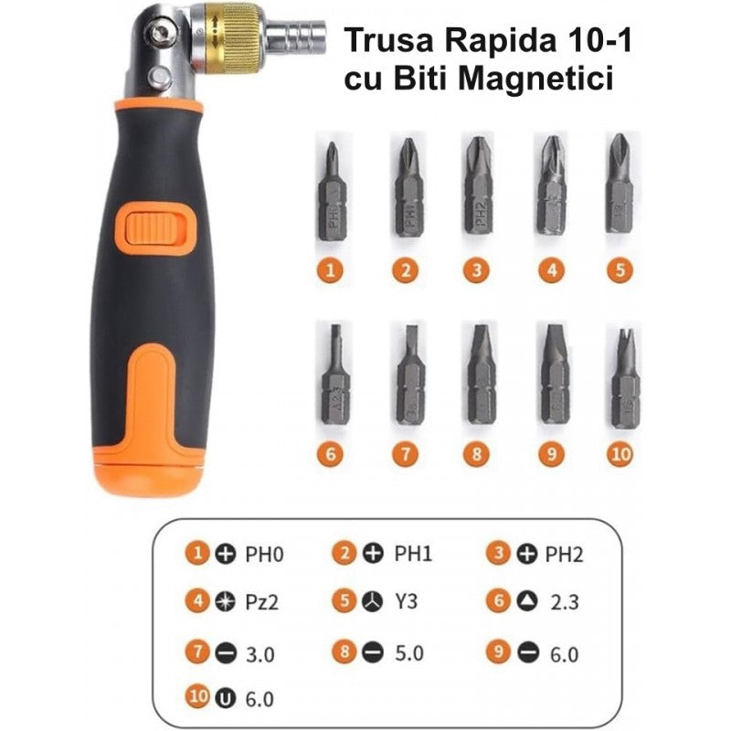 10-in-1 Multifunction Ratchet Screwdriver, 2050A