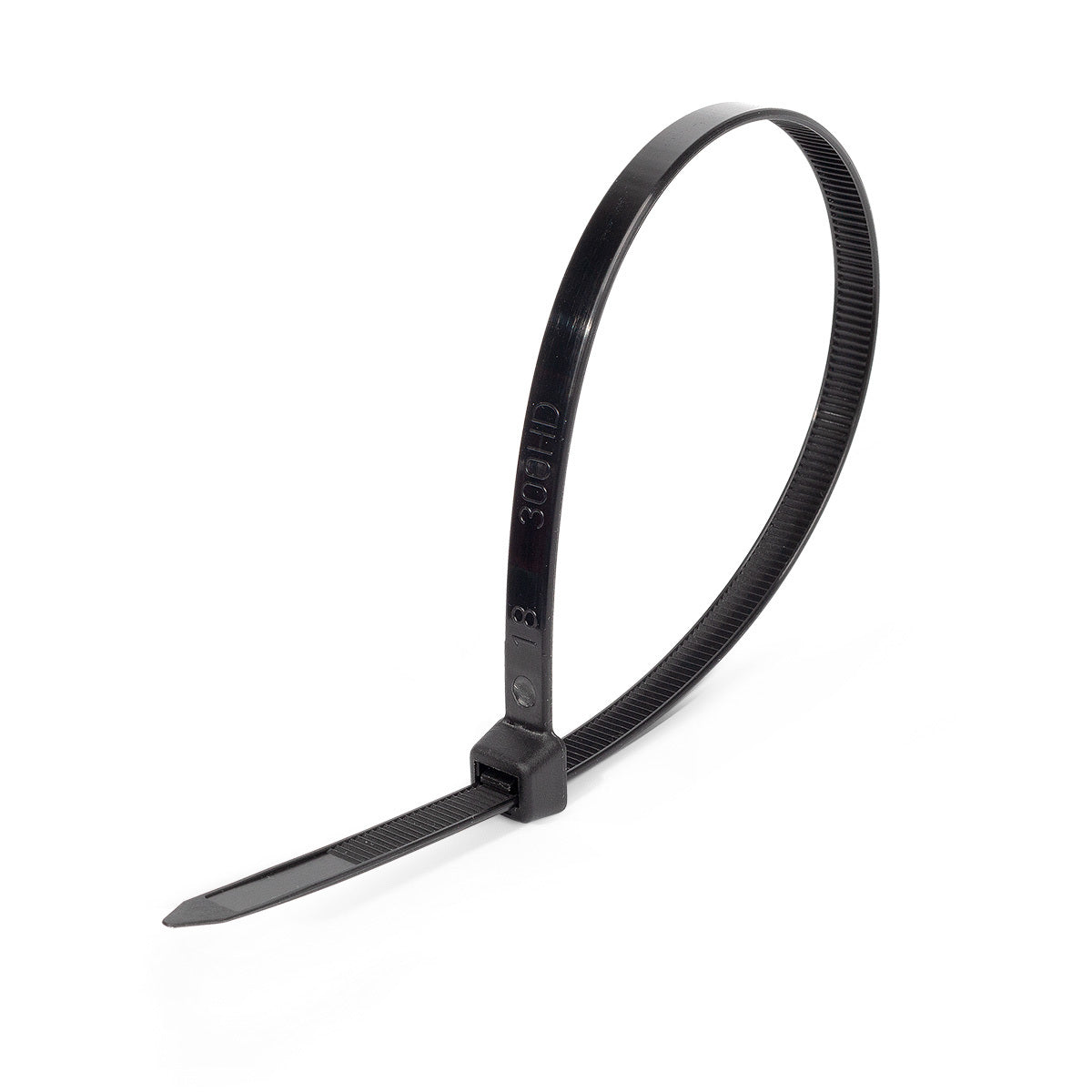 Set of 100 Plastic Cable Ties, 3.6mm x 200mm, Black