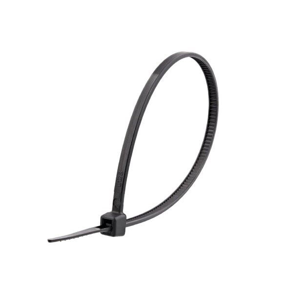 Set of 100 x Plastic Cable Ties 2.5mm x 200mm Black
