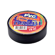 Set of 10x Flame-Retardant Electrical Tape, PVC, 19mm Width, 10m Length per Roll, Black