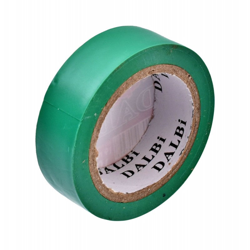 Set of 10x Flame Retardant Electrical Tape, PVC, Width 19mm, Length 10m per Roll, Green