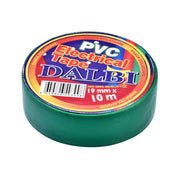 Set of 10x Flame Retardant Electrical Tape, PVC, Width 19mm, Length 10m per Roll, Green