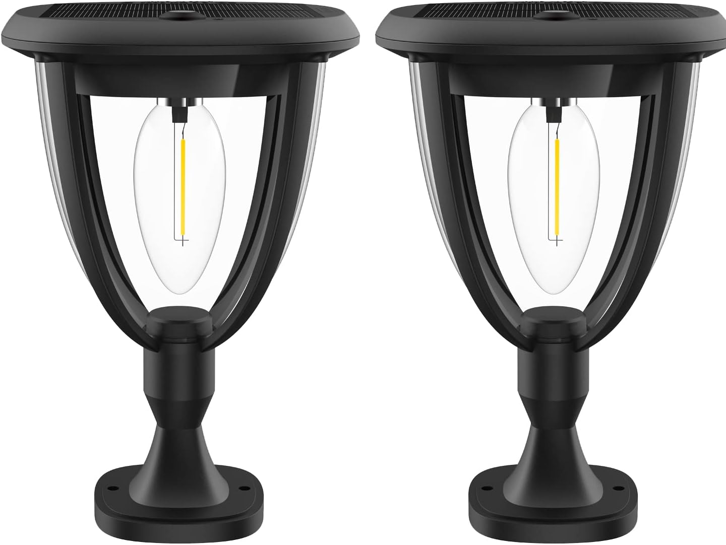 Set of 2 ClassLights 3-in-1 LED Solar Wall Lights with 3 Mounting Accessories, Ideal for Paths, Walls, and Fences