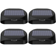 Set of 4 Outdoor Solar Wall Lights, RGBW Multicolored Light, Classlights