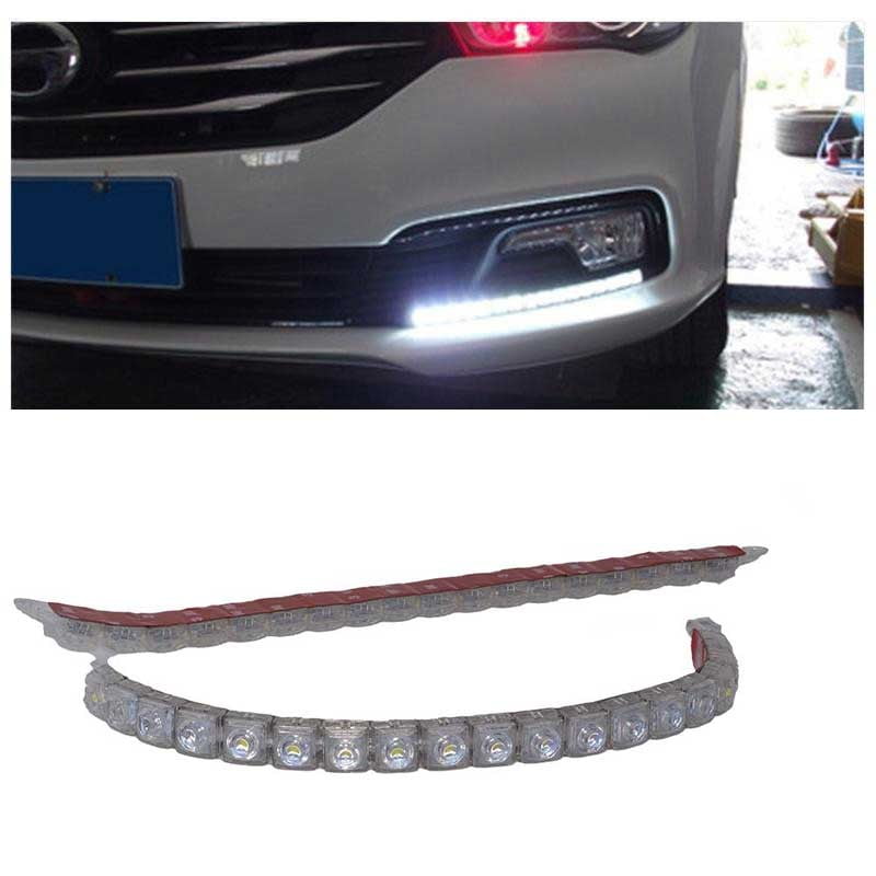 Flexible Universal LED DRL Car Light Set, 2 X 18, 12V - 18W