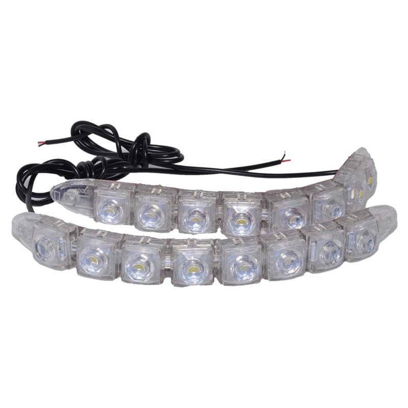 Flexible Universal LED DRL Car Light Set, 2 X 18, 12V - 18W