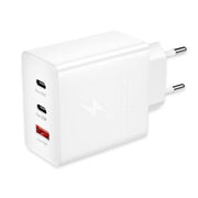 65W Charging Station, 2x Type-C, 1x USB, FAST, 220V Power Adapter