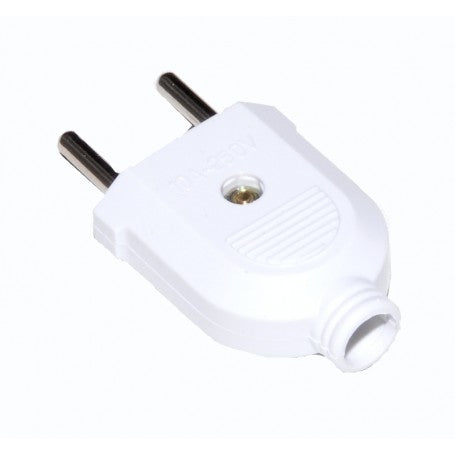 Flat EU Plug 10A-250V White