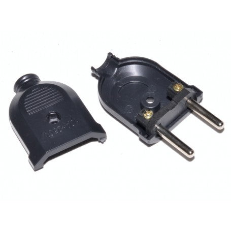 EU Flat Plug 10A-250V Black