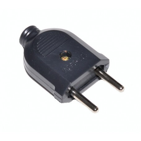 EU Flat Plug 10A-250V Black