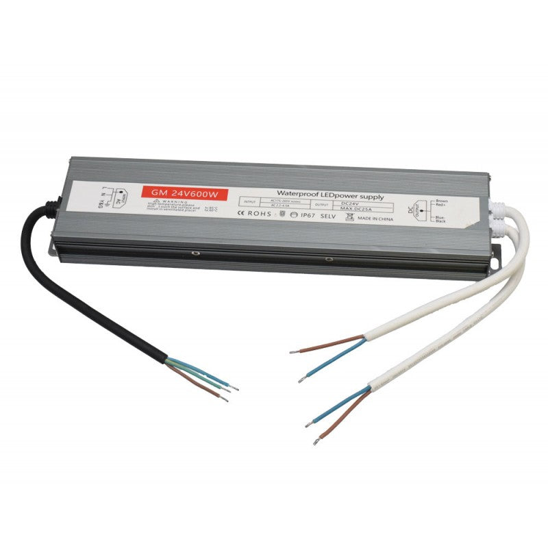 Slim Power Supply, Outdoor, 24V, 600W, 25A, IP67