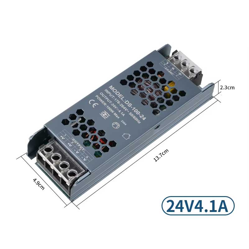 Premium Power Supply, 24V, 4.1A, 100W Power, ElectroAZ