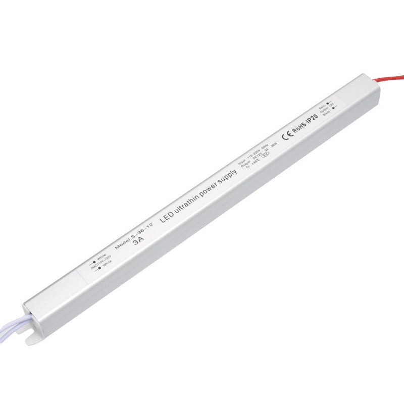 Power Supply, Ultra Slim, Indoor, 12V, 36W, 3A