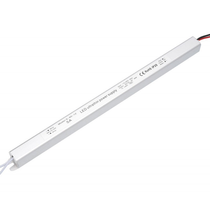 Power Supply, Ultra Slim, Indoor, 12V, 60W, 5A
