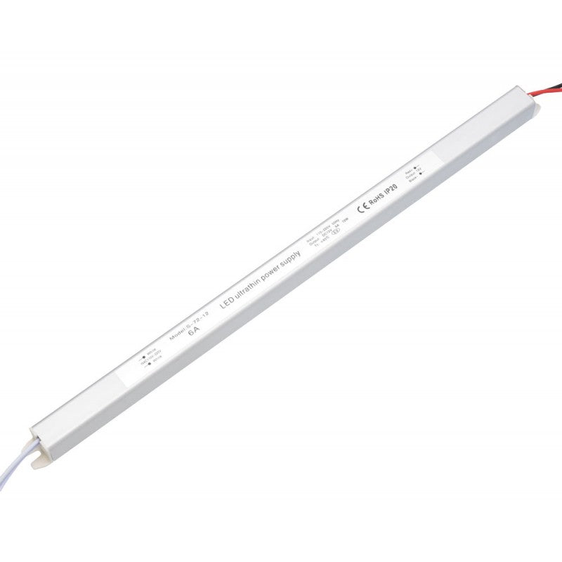 Power Supply, Ultra Slim, Indoor, 12V, 72W, 6A