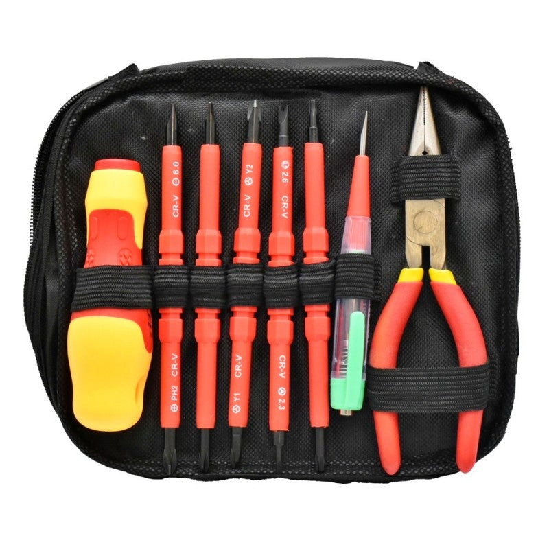 12-Piece Electrician's Tool Kit, Screwdrivers and Pliers NO-3035