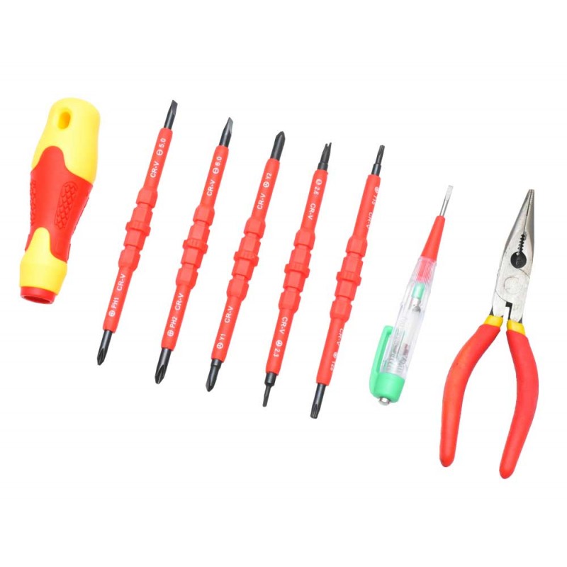 12-Piece Electrician's Tool Kit, Screwdrivers and Pliers NO-3035