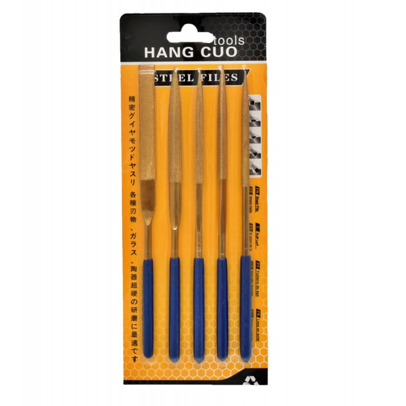 Set of 5 Fine Files 180mm - HC51805