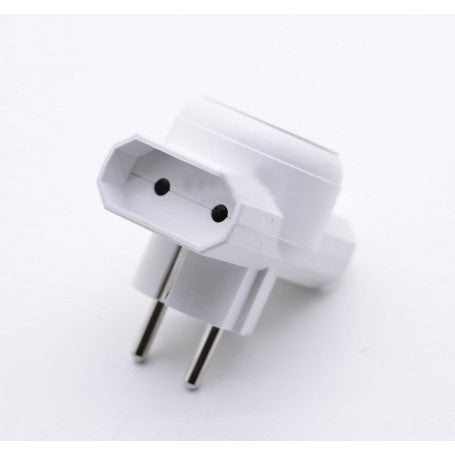 Triple Plug Adapter 1 Schuko+2 Euro