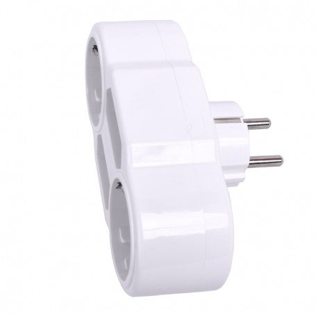 Triple Schuko Ceramic Plug 2P+2P EURO