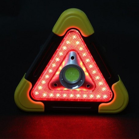 Warning Triangle for Car with Light, Battery + Solar Charging