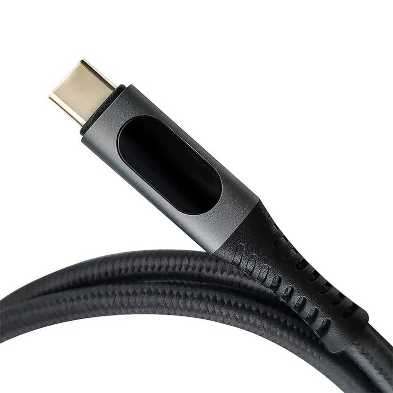 Smart USB Type C 4.0 Cable with Display, 40Gbps/240W, 8K Resolution - 1M, ElectroAZ