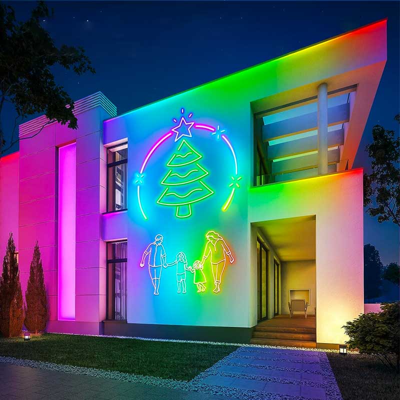 COB LED Strip 576 LED/m - RGB Lighting, IP67 Outdoor - 5 Meter Roll, ElectroAZ