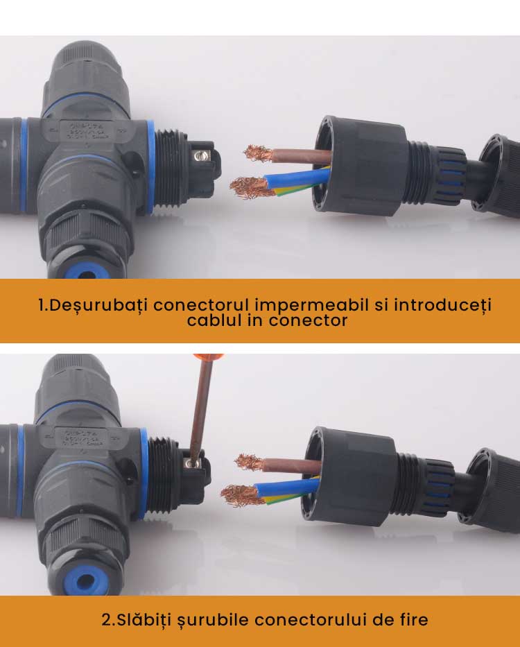 IP68 Waterproof Electrical Connector for 4 Cables - 3 Pole, ElectroAZ