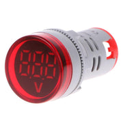 Digital Voltmeter Indicator, 250V/AC, 20-500V, IP65 Protection, Red