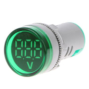 Digital Voltmeter Indicator, 250V/AC, 20-500V, IP65 Protection, Green