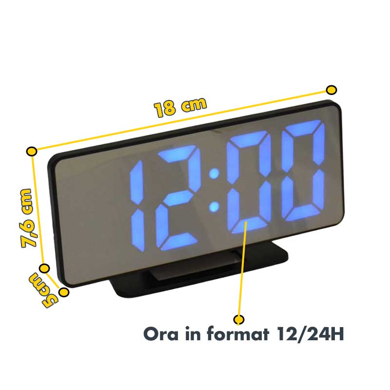 Alarm Clock, Blue LED VST-888
