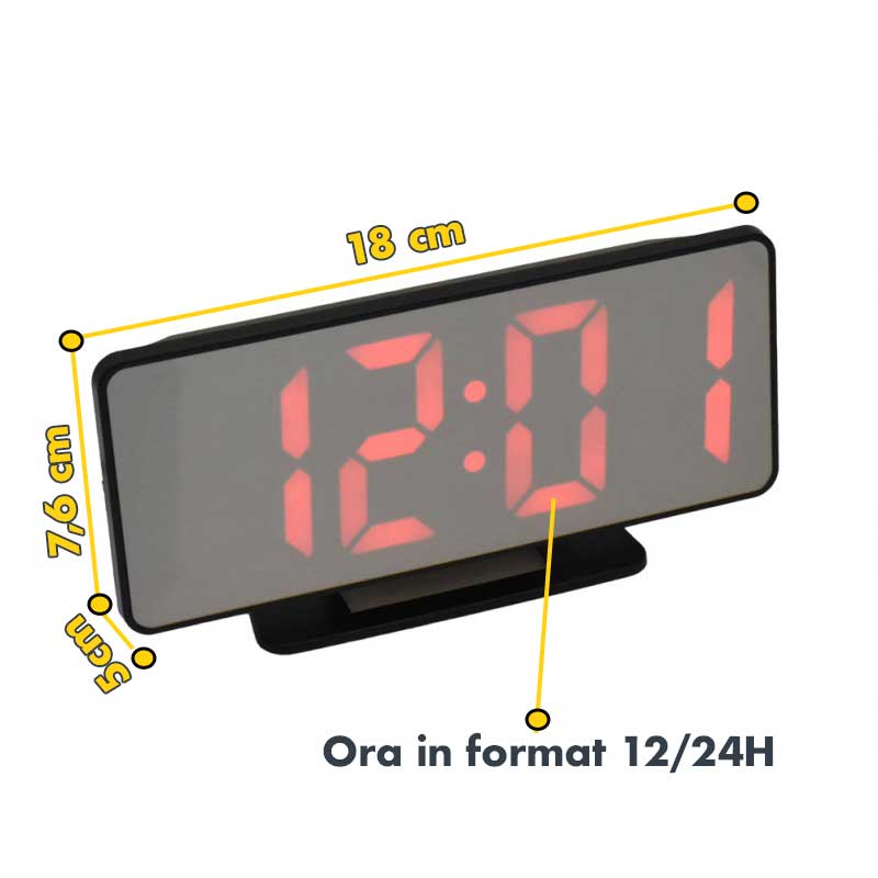 Red LED Digital Clock, VST-888 Alarm