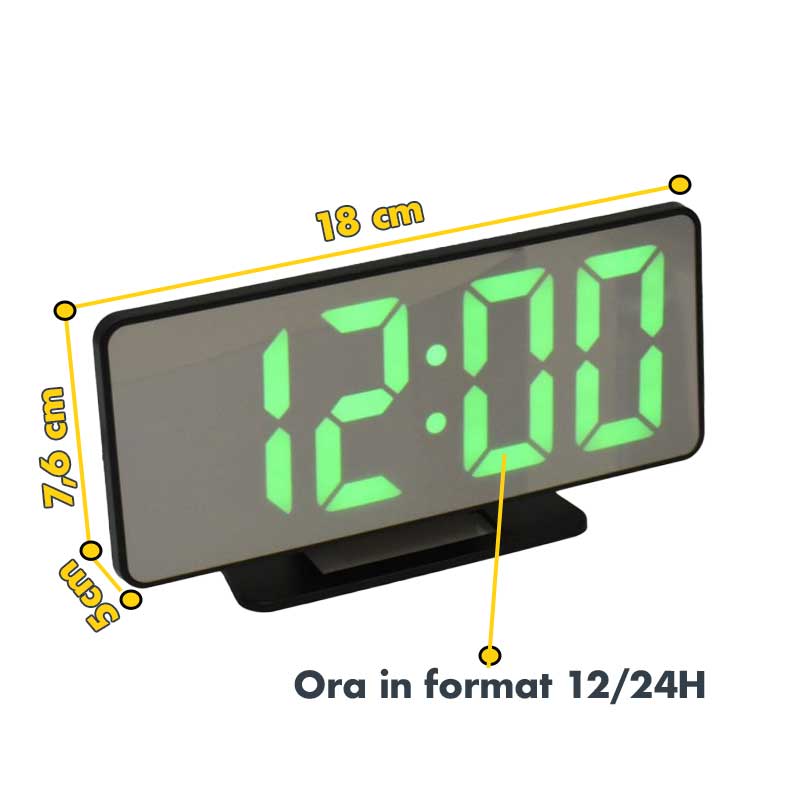 Alarm Clock with Green LED VST-888