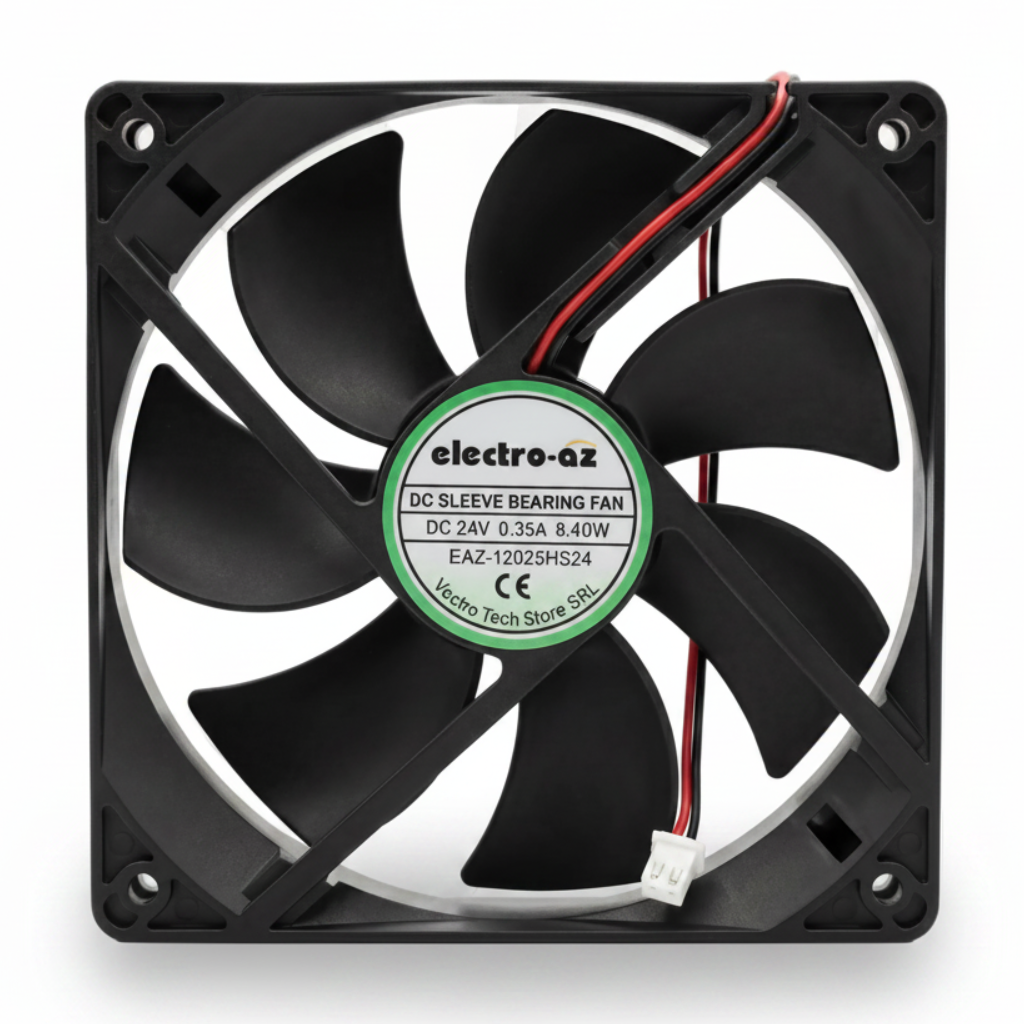 DC 24V Cooler Fan, 120x120x25 mm, 8.4W, ABS