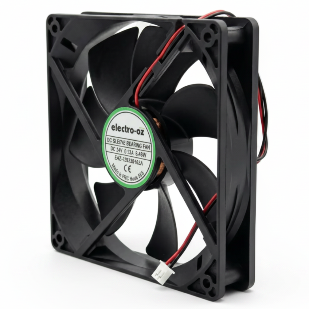 DC 24V Cooler Fan, 120x120x25 mm, 8.4W, ABS