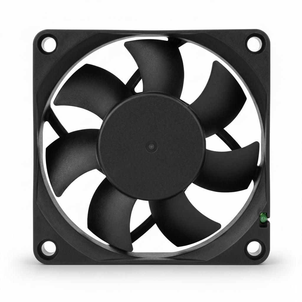 DC 24V Fan, Cooler Type, 70x70x25 mm, 1.2W, ABS