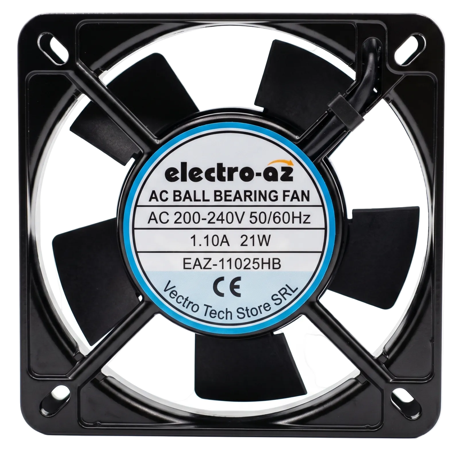 Metallic Fan with Bearings, 120x120x25 mm, AC 220V, 21W