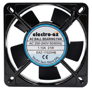Metallic Fan with Bearings, 120x120x25 mm, AC 220V, 21W