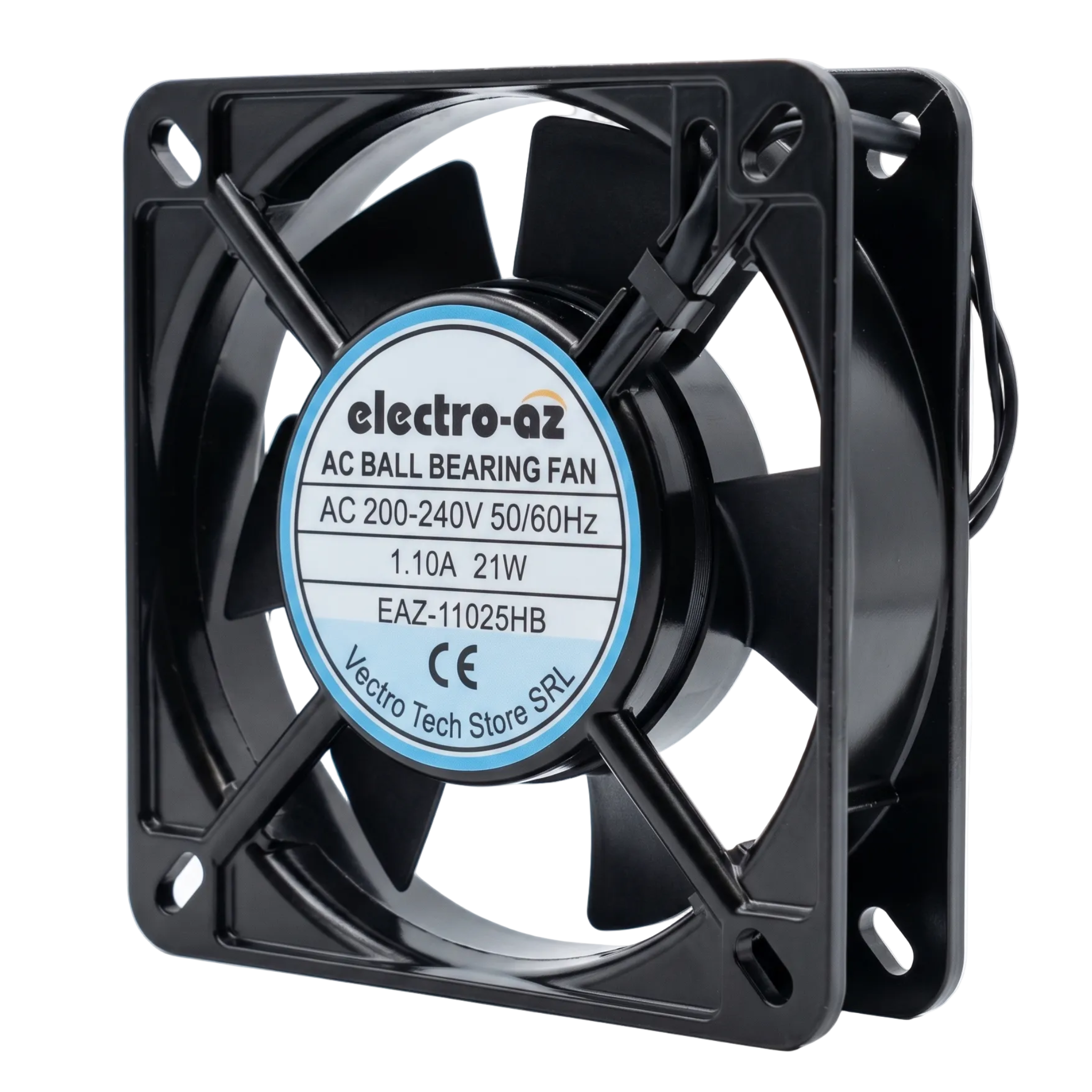 Metallic Fan with Bearings, 120x120x25 mm, AC 220V, 21W