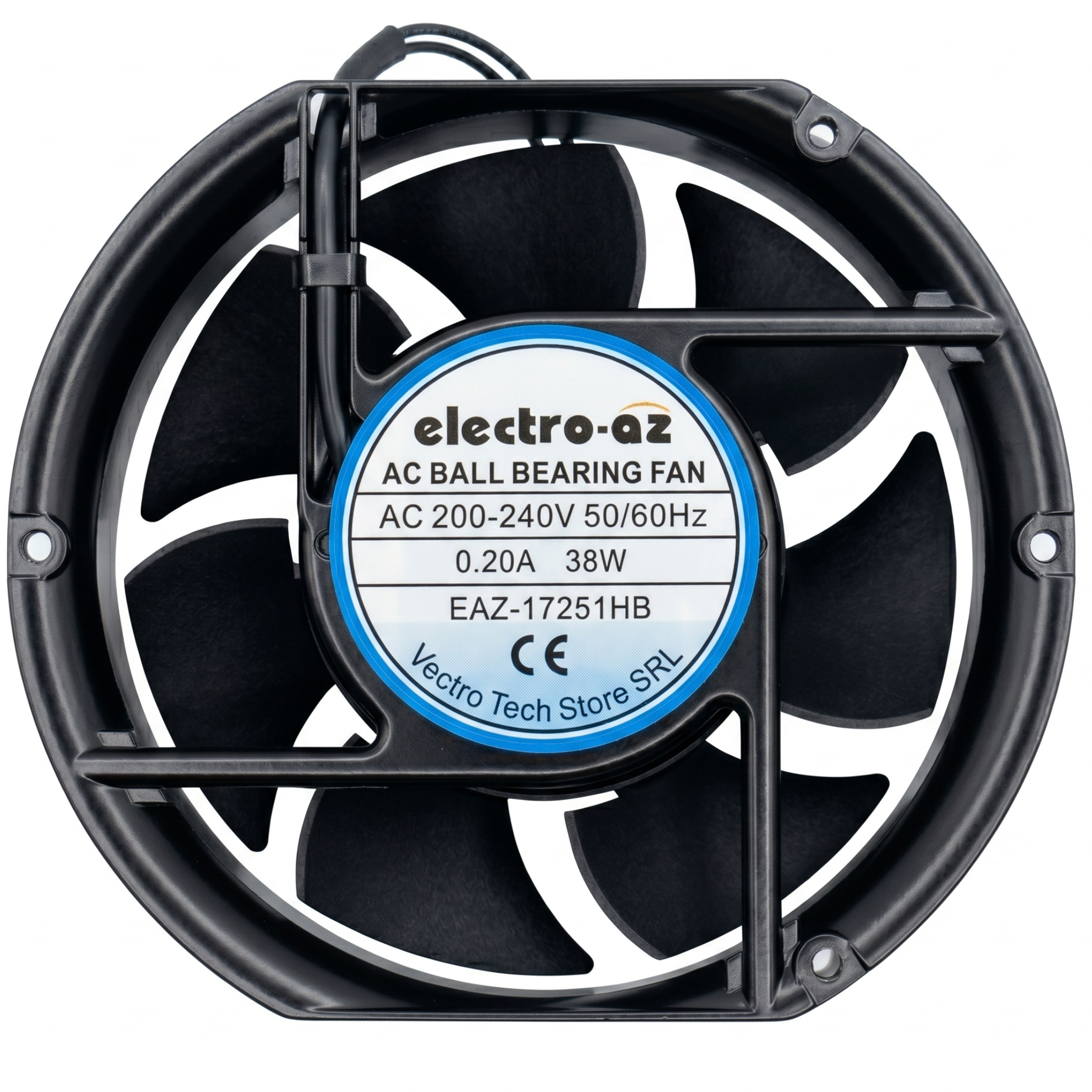 Metal Fan with Bearings, 120x120x38 mm, AC 220V, 38W