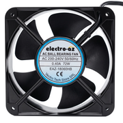 Metal Fan with Bearings, 180x180x60 mm, AC 220V, 72W