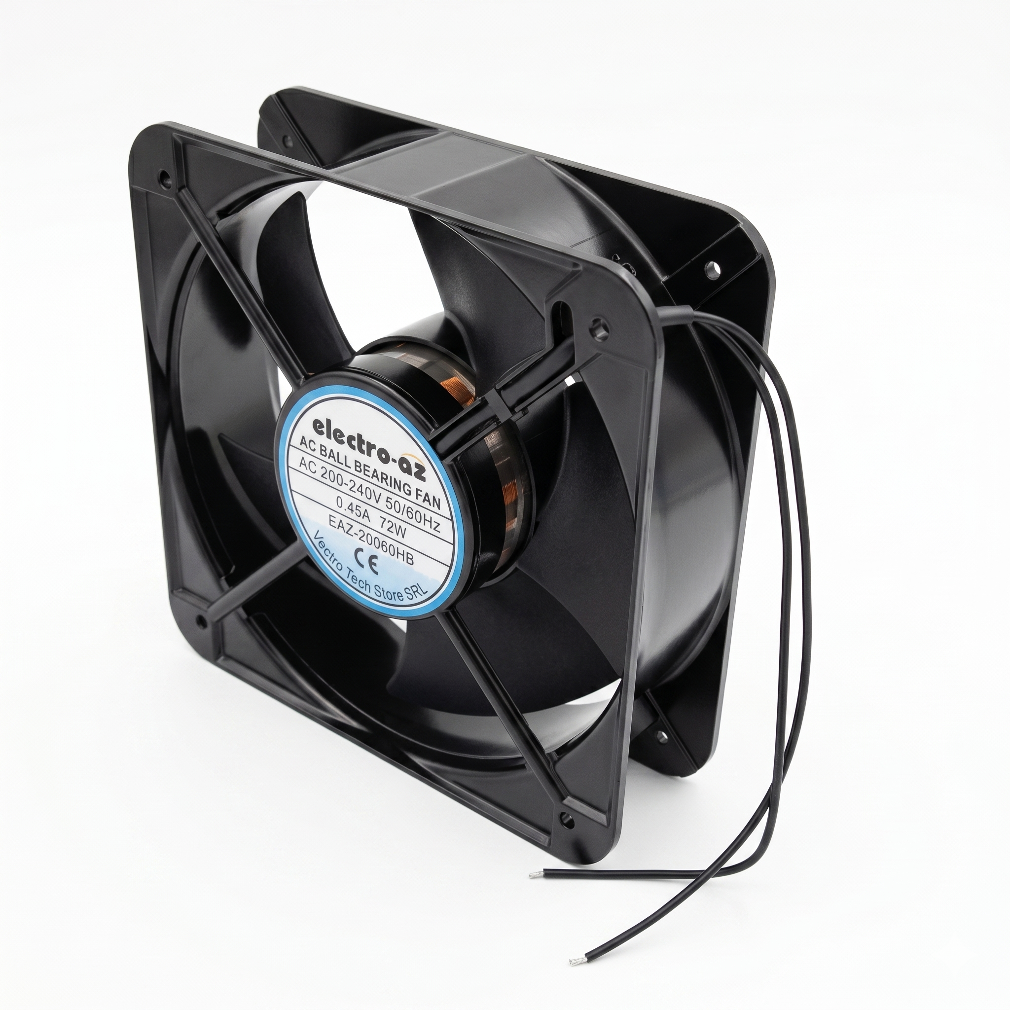 Metal Fan with Bearings, 200x200x60 mm, AC 220V, 72W