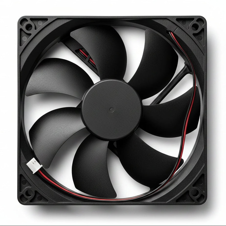 DC 12V Cooler Type Fan, 120x120x25 mm, 6.7W, ABS