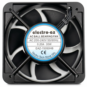 Metallic Fan with Bearings, 150x150x50 mm, AC 220V, 35W