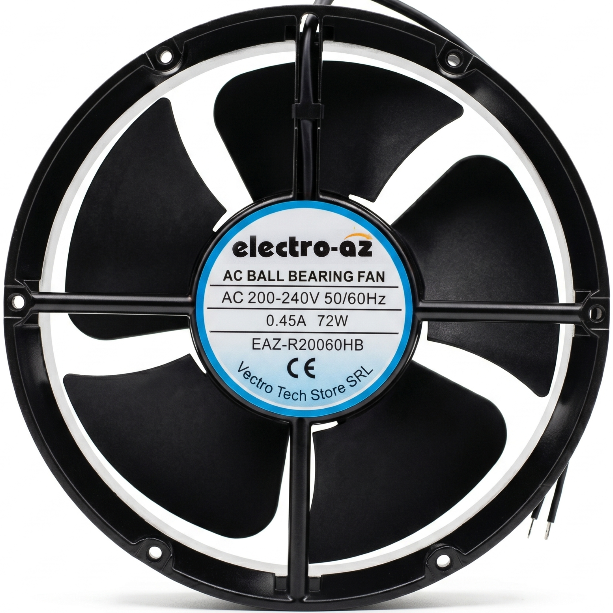 Metallic Fan with Bearings, 200x200x60 mm, AC 220V, 72W