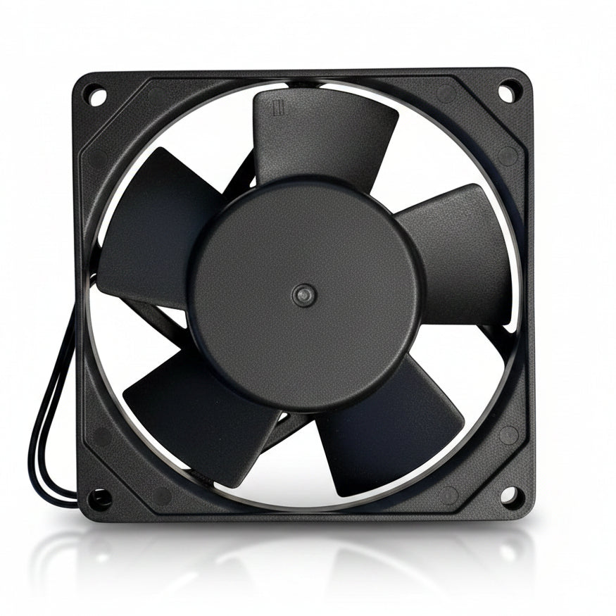 Metal Fan with Bearings, 92x92x25 mm, AC 220V, 17.6W