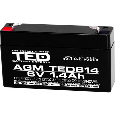 Lead-Acid Battery 6V-4Ah Chrome