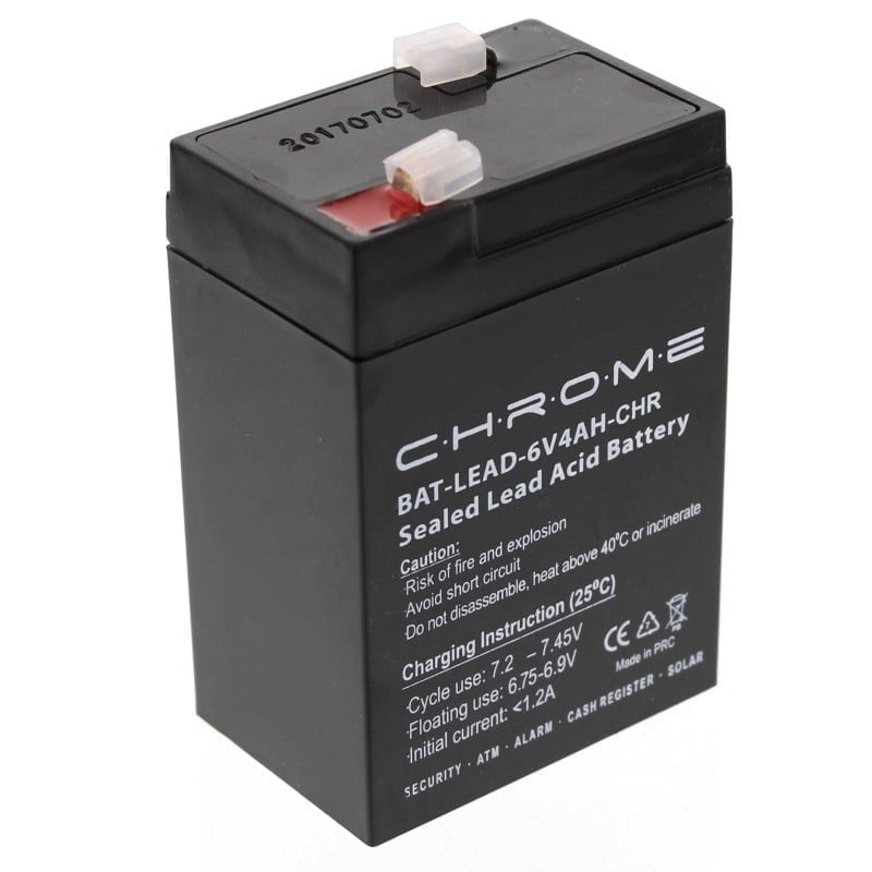 Lead-Acid Battery 6V-4.2A Chrome