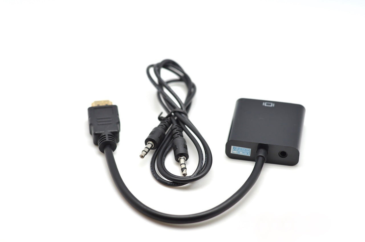 HDMI Male - VGA Female Converter Adapter and Audio, ElectroAZ
